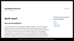 Details : zertifikate-infos.de – Einblick in die Zertifikatewelt